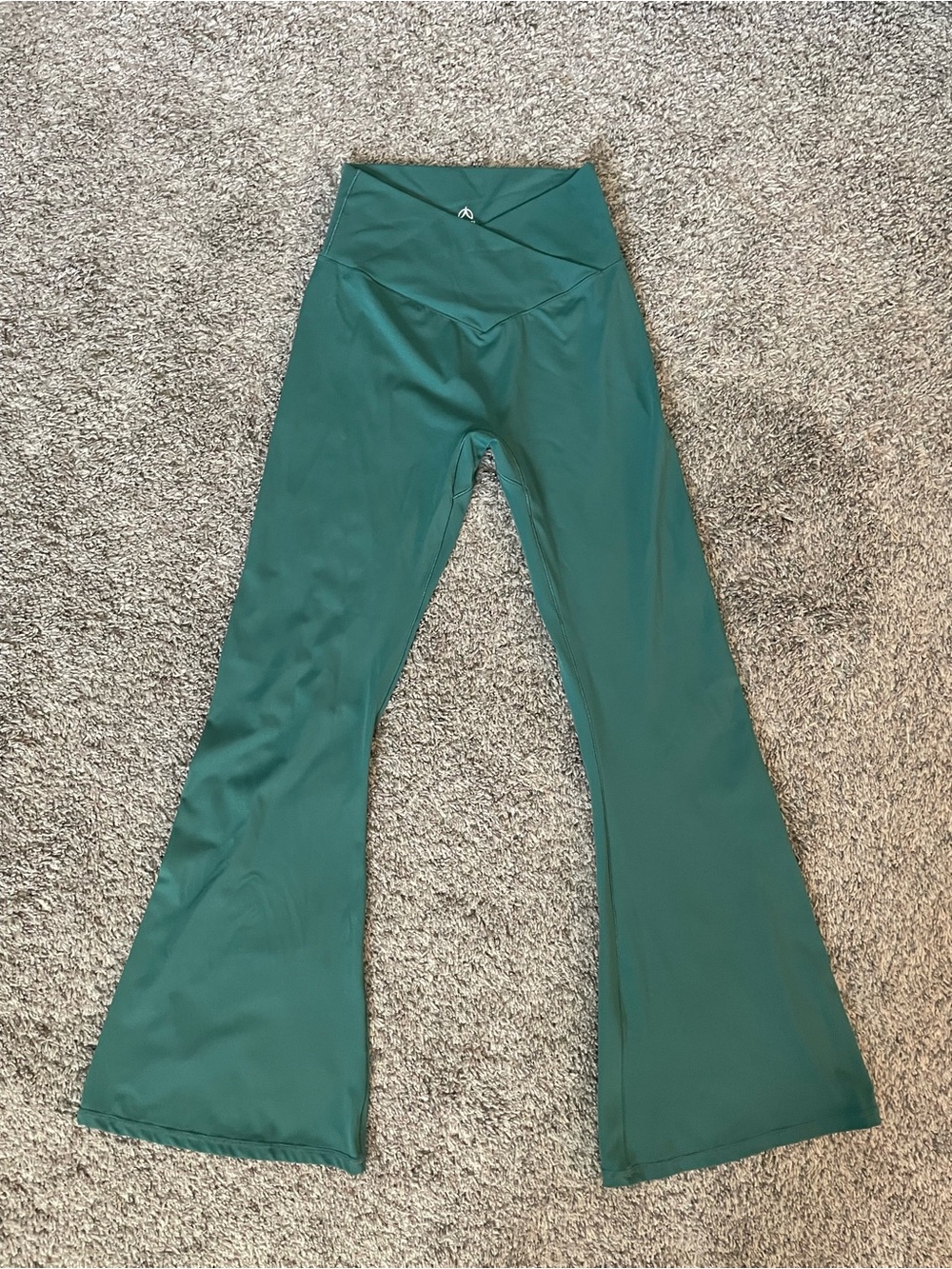High-Rise Emerald Green Flare Yoga Pants
